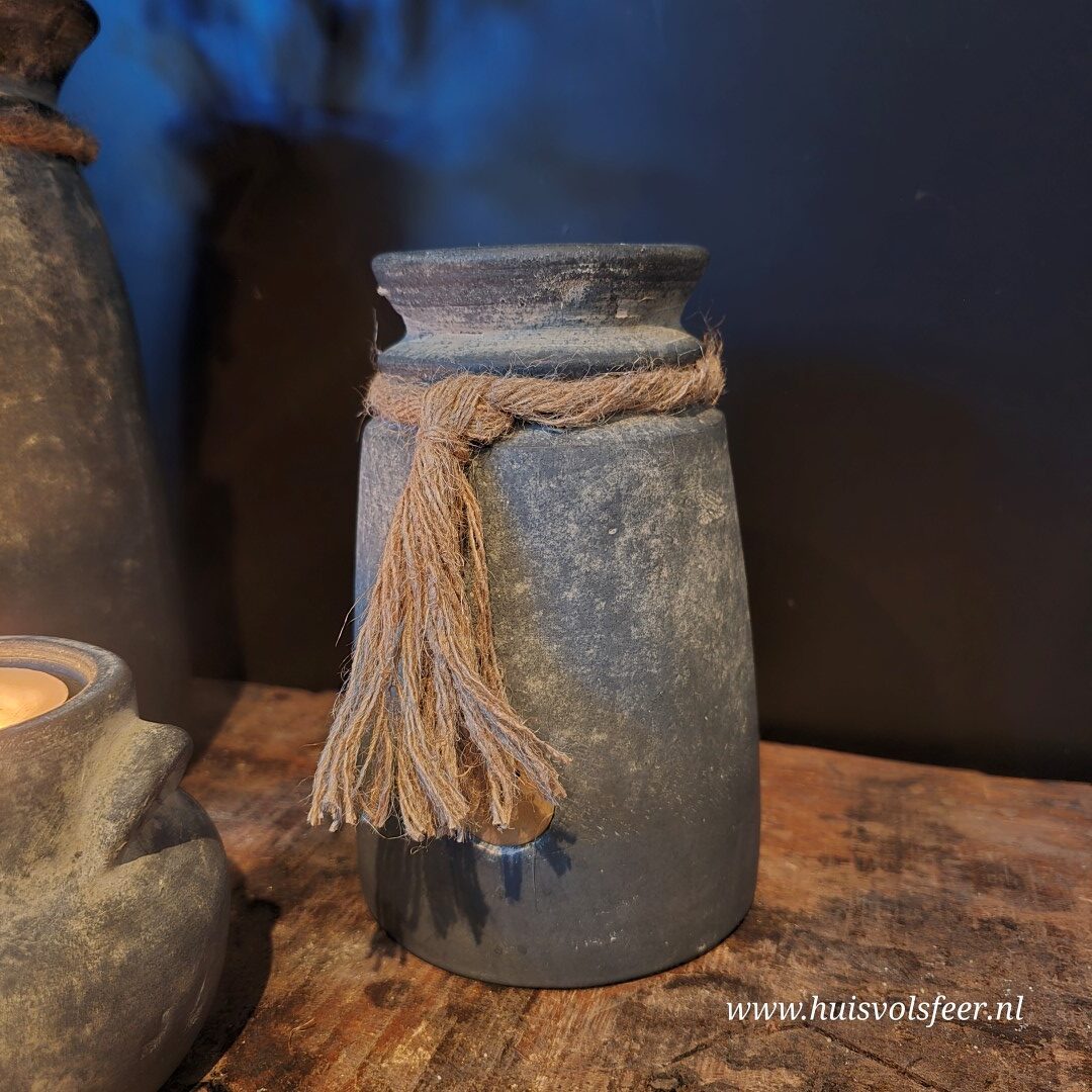 Vase Nostalgic with Rope Ancient Clay- H20 cm || Brynxz - Afbeelding 7