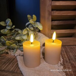 Stompkaars Mini Led Wax- Beige/ Zand || Elegance