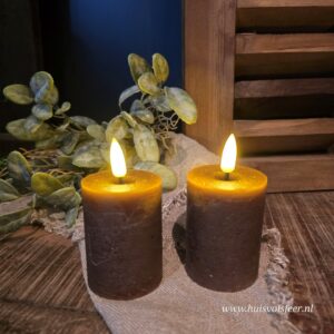 Stompkaars Mini Led Wax- Bruin || Elegance