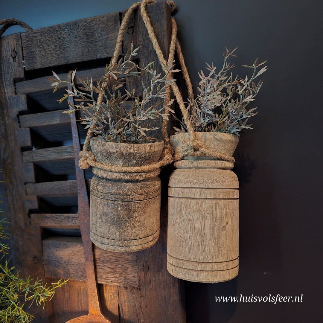 Himachal potje || Nepalees houten kruikje - Afbeelding 4
