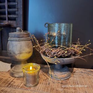 Plateau op Voet- Old Grey || 25 cm