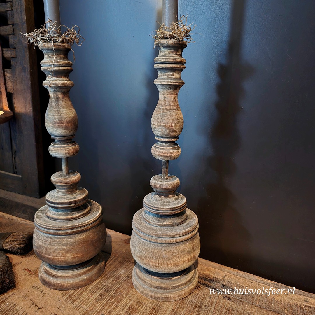 Houten kandelaar "Bryce" || 40 cm - Afbeelding 3
