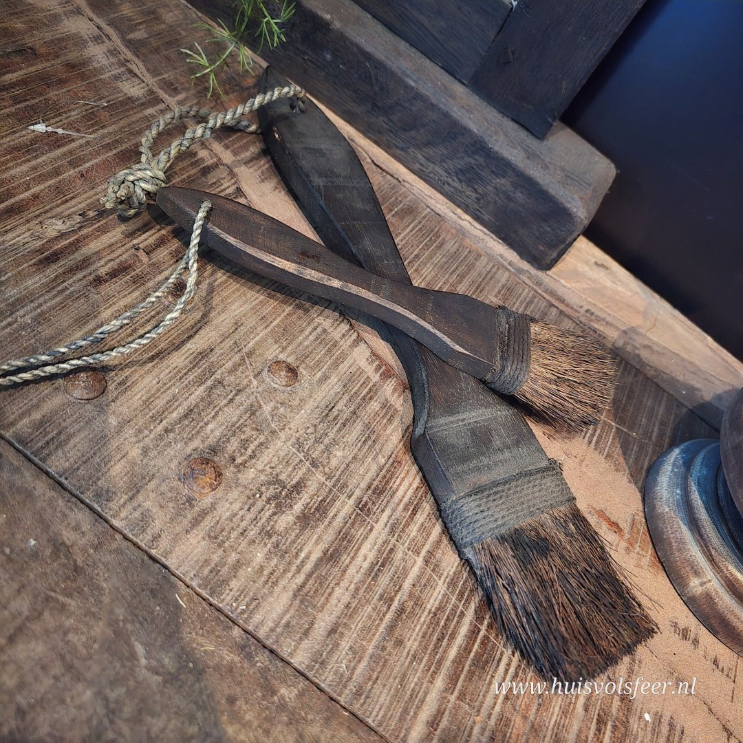 Houten decoratie kwast || 34 cm - Afbeelding 2