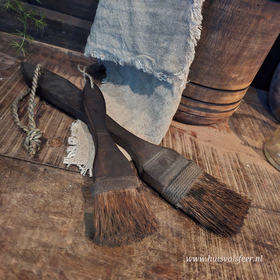 Houten decoratie kwast || 34 cm