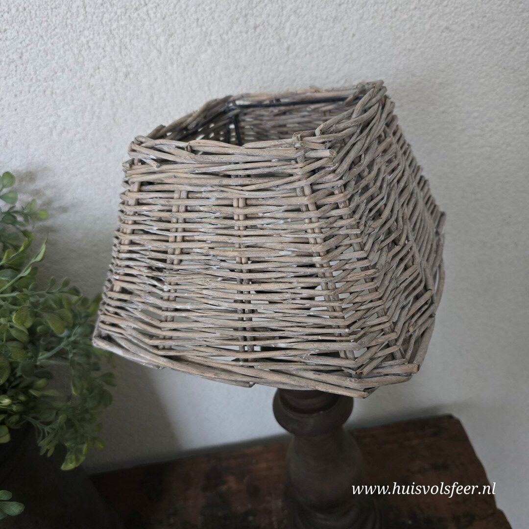 Shabby Lampenkap- Riet || 23 cm - Afbeelding 3