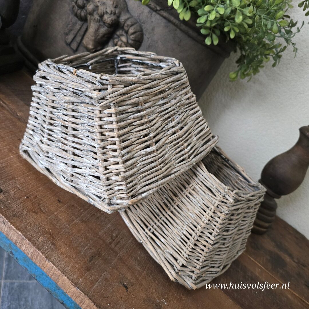 Shabby Lampenkap- Riet || 23 cm - Afbeelding 6
