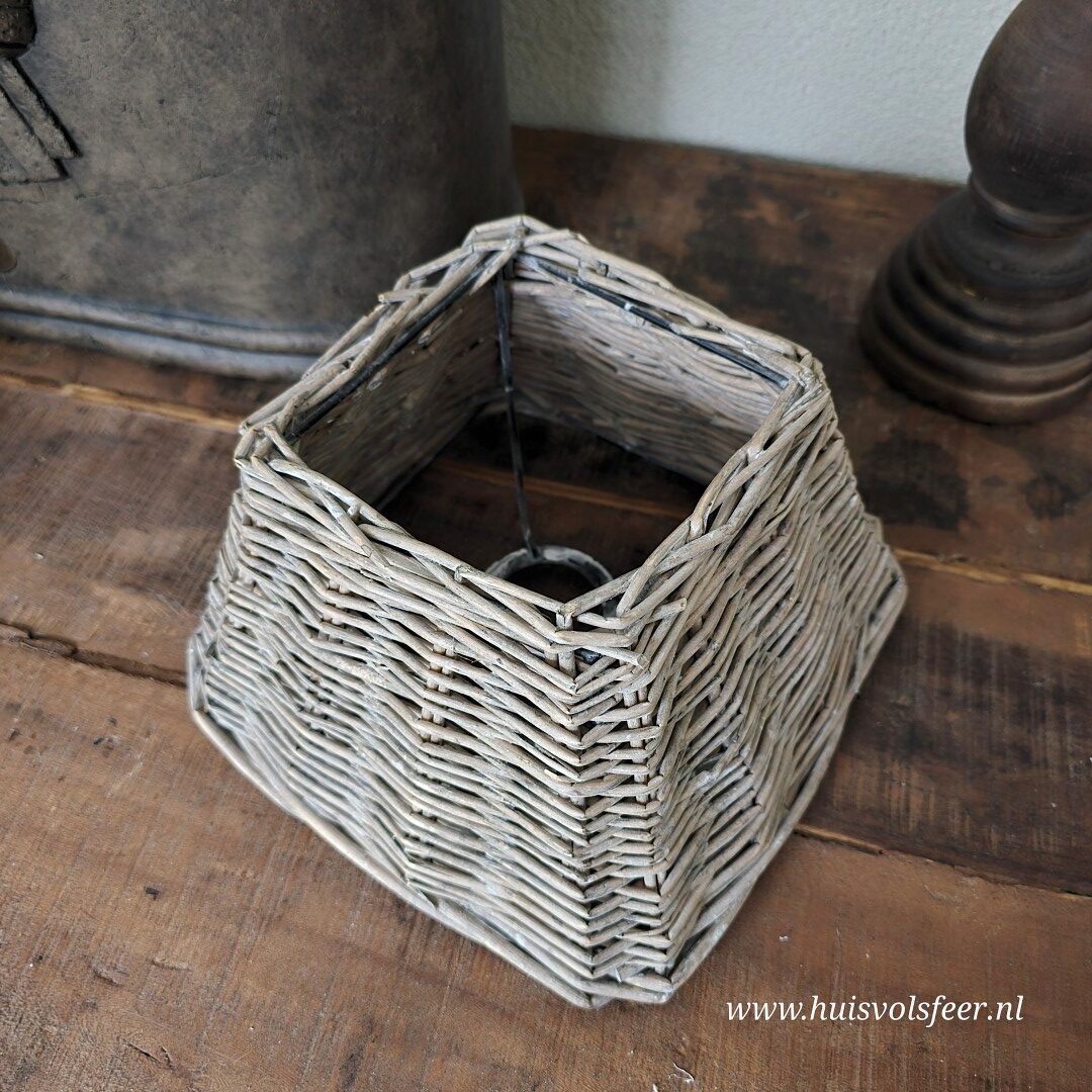 Shabby Lampenkap- Riet || 23 cm - Afbeelding 4
