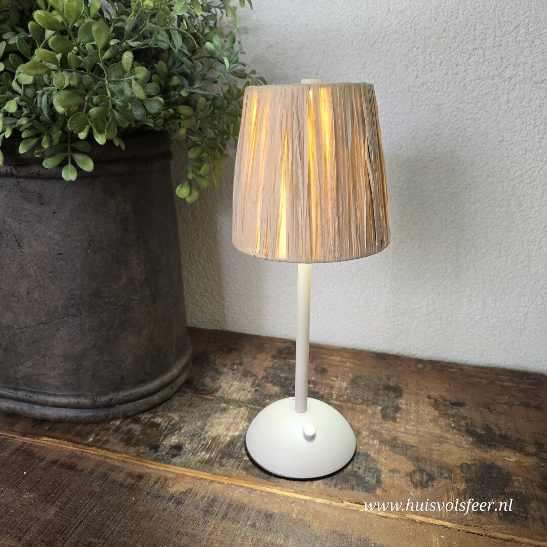 Oplaadbare Tafellamp || Raffia Sisal - Afbeelding 5
