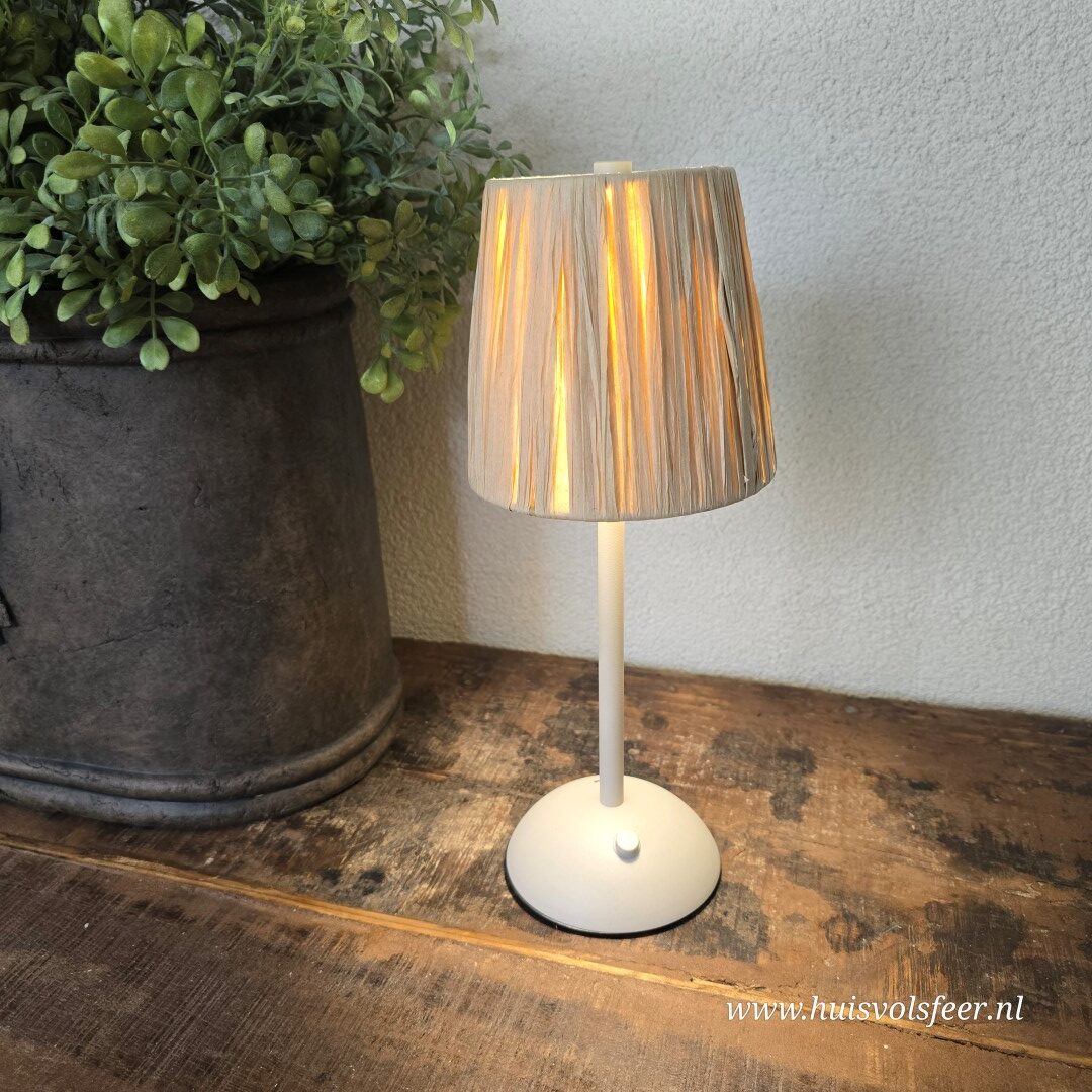 Oplaadbare Tafellamp || Raffia Sisal - Afbeelding 6