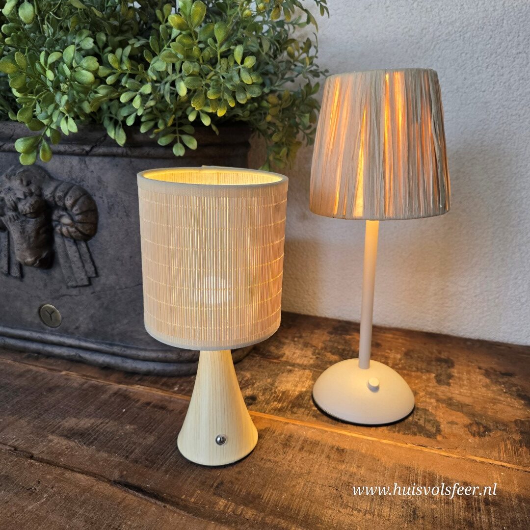 Oplaadbare Tafellamp || Bamboe Naturel - Afbeelding 9