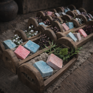Cadeauset || Geurblokjes op Houten Dienblad
