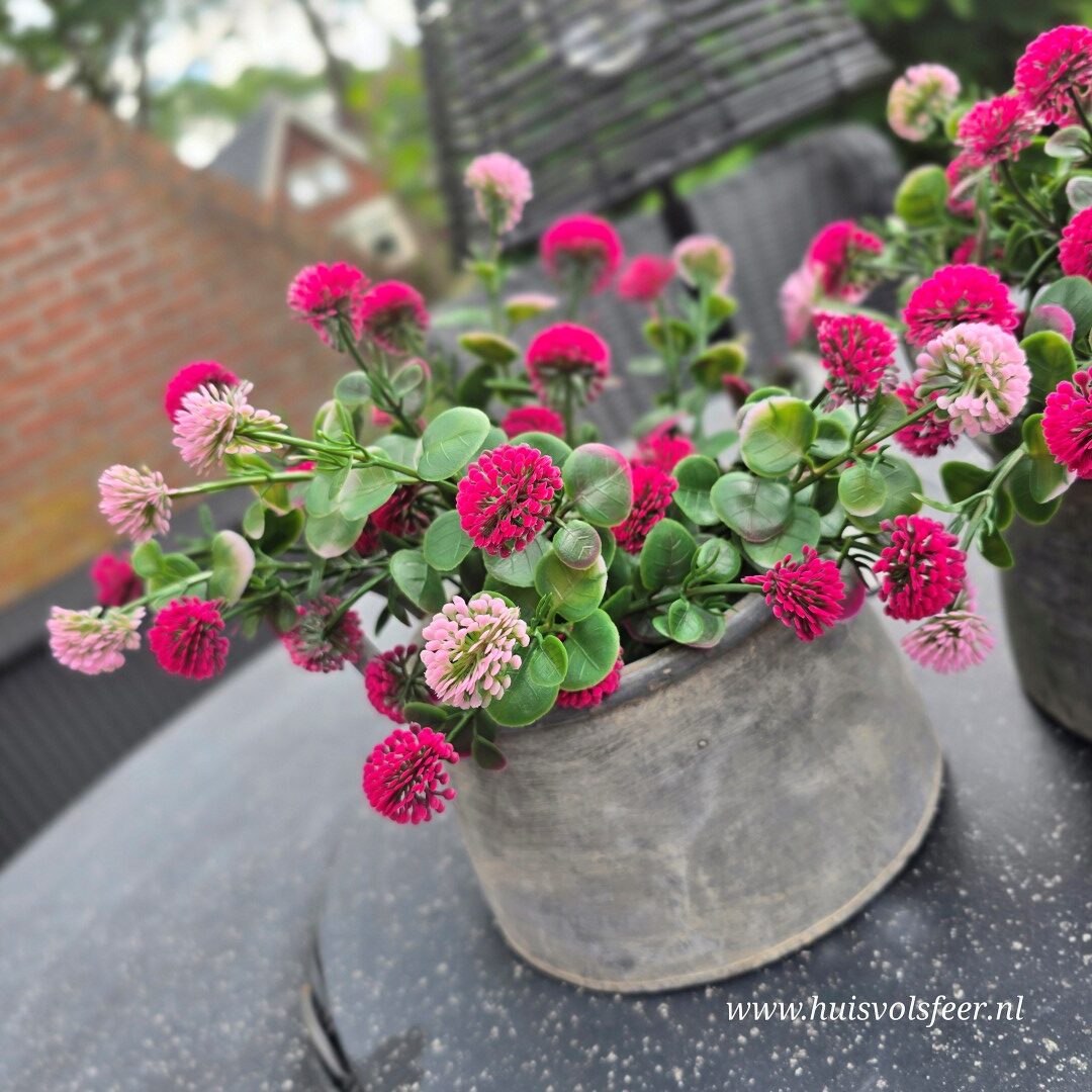 Pom Pom Pink Beauty Bush- Kunsttak || UV-bestendig - Afbeelding 4