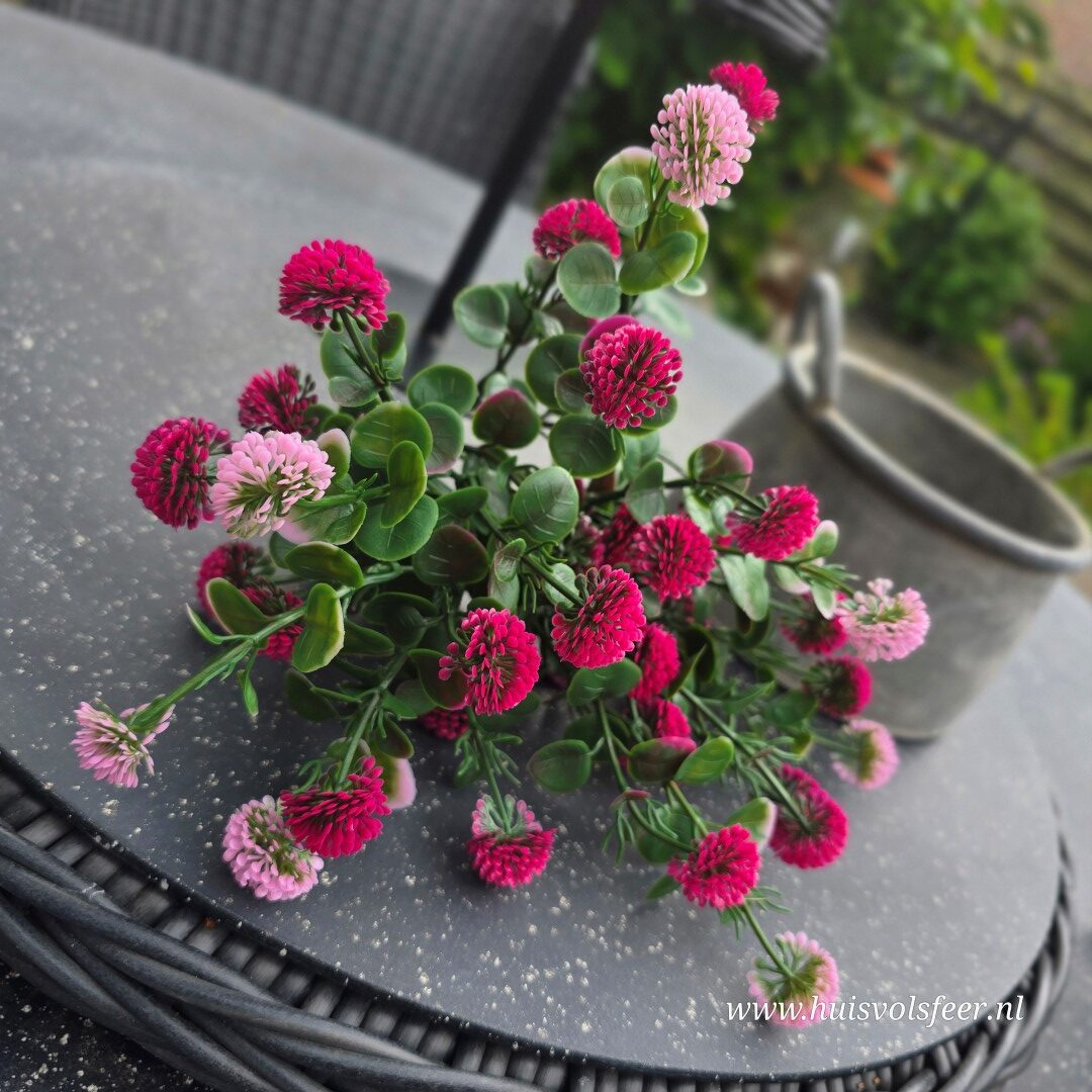 Pom Pom Pink Beauty Bush- Kunsttak || UV-bestendig - Afbeelding 6