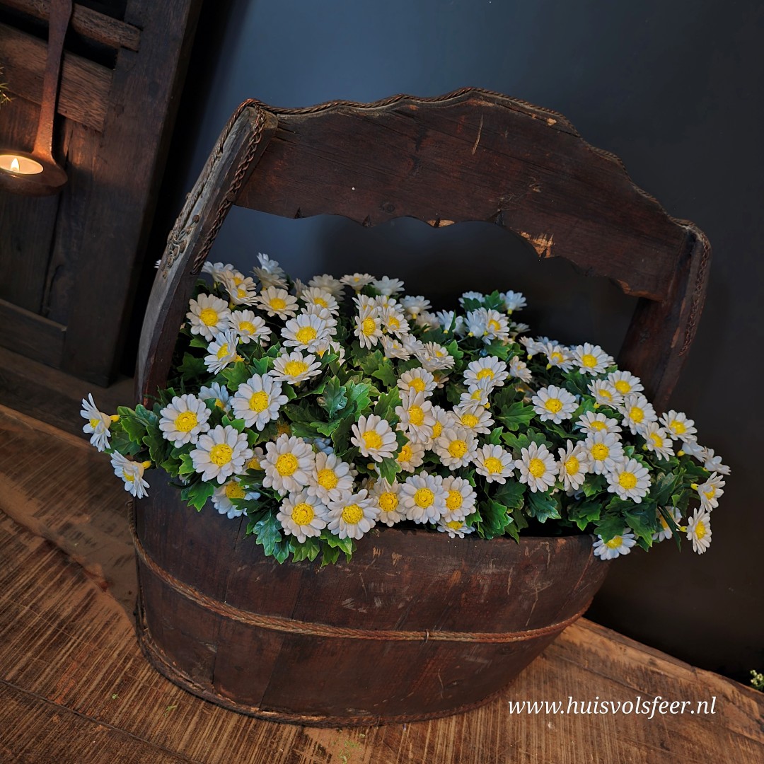 Authentieke Houten Olijfbak met Hengsel - Afbeelding 5