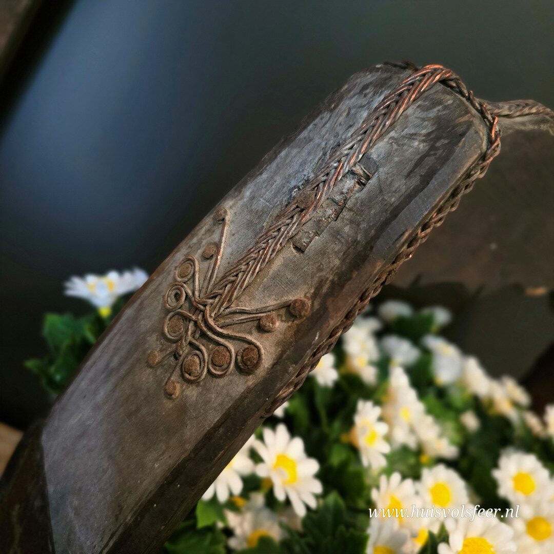 Authentieke Houten Olijfbak met Hengsel - Afbeelding 8