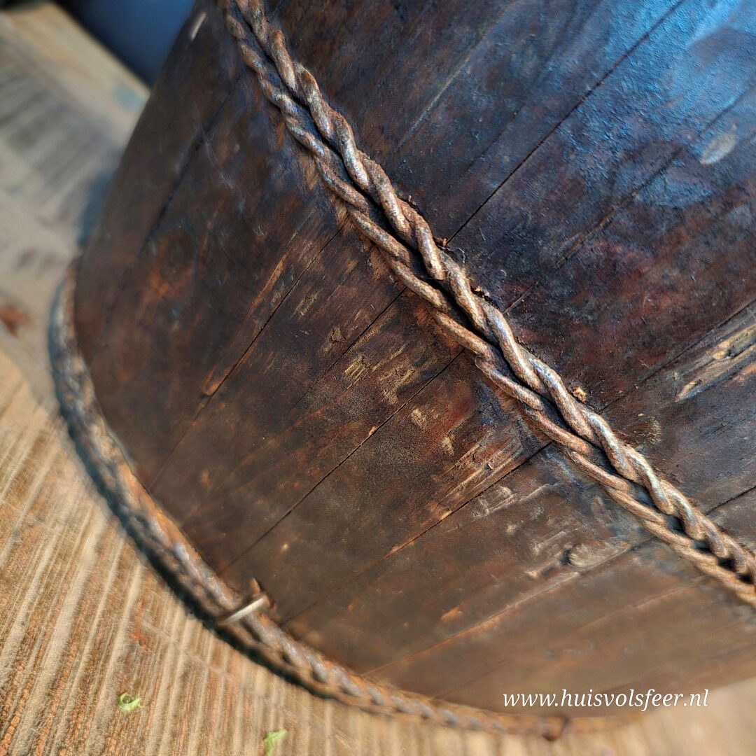 Authentieke Houten Olijfbak met Hengsel - Afbeelding 14