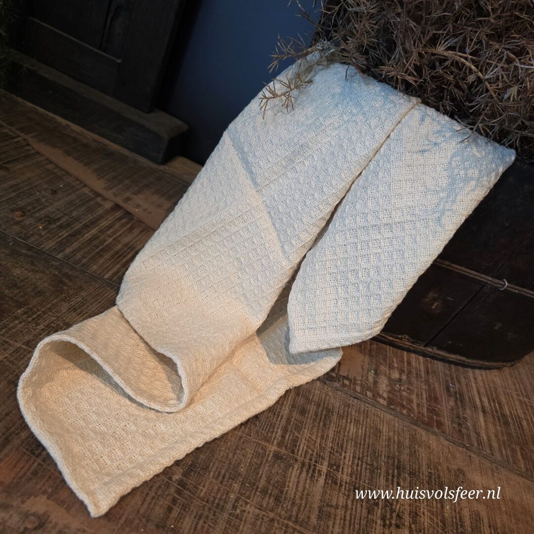 Linnen Wafel Theedoek || Naturel - Afbeelding 3