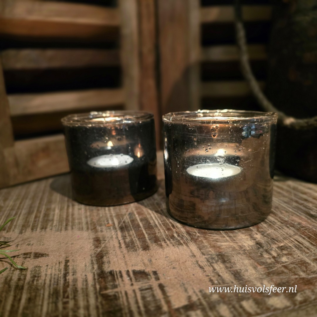 Bubbelglas- Stones Black || 7 x H7 cm - Afbeelding 7