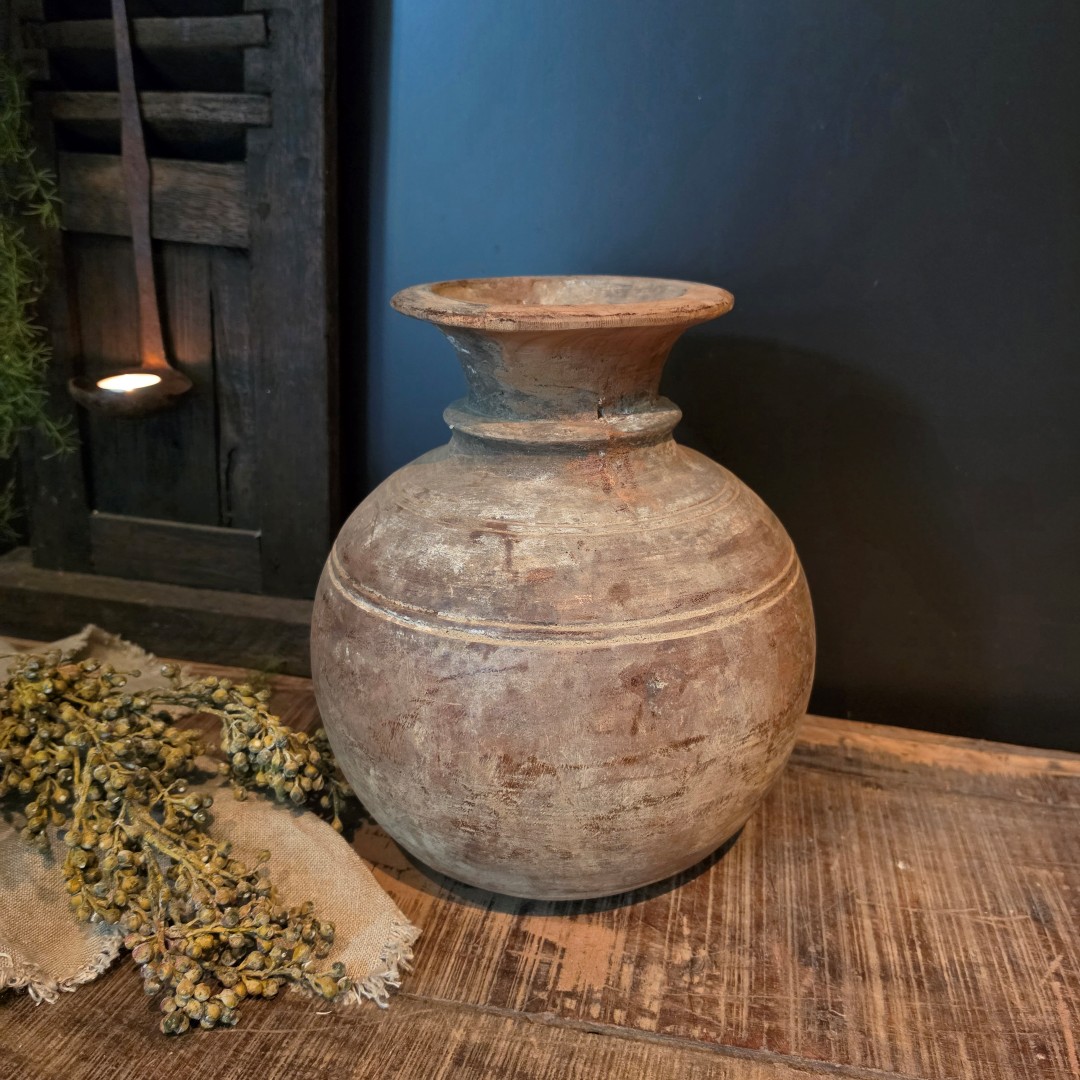 Nepalese kruik/ vaas- Bol || Extra Large - Afbeelding 3