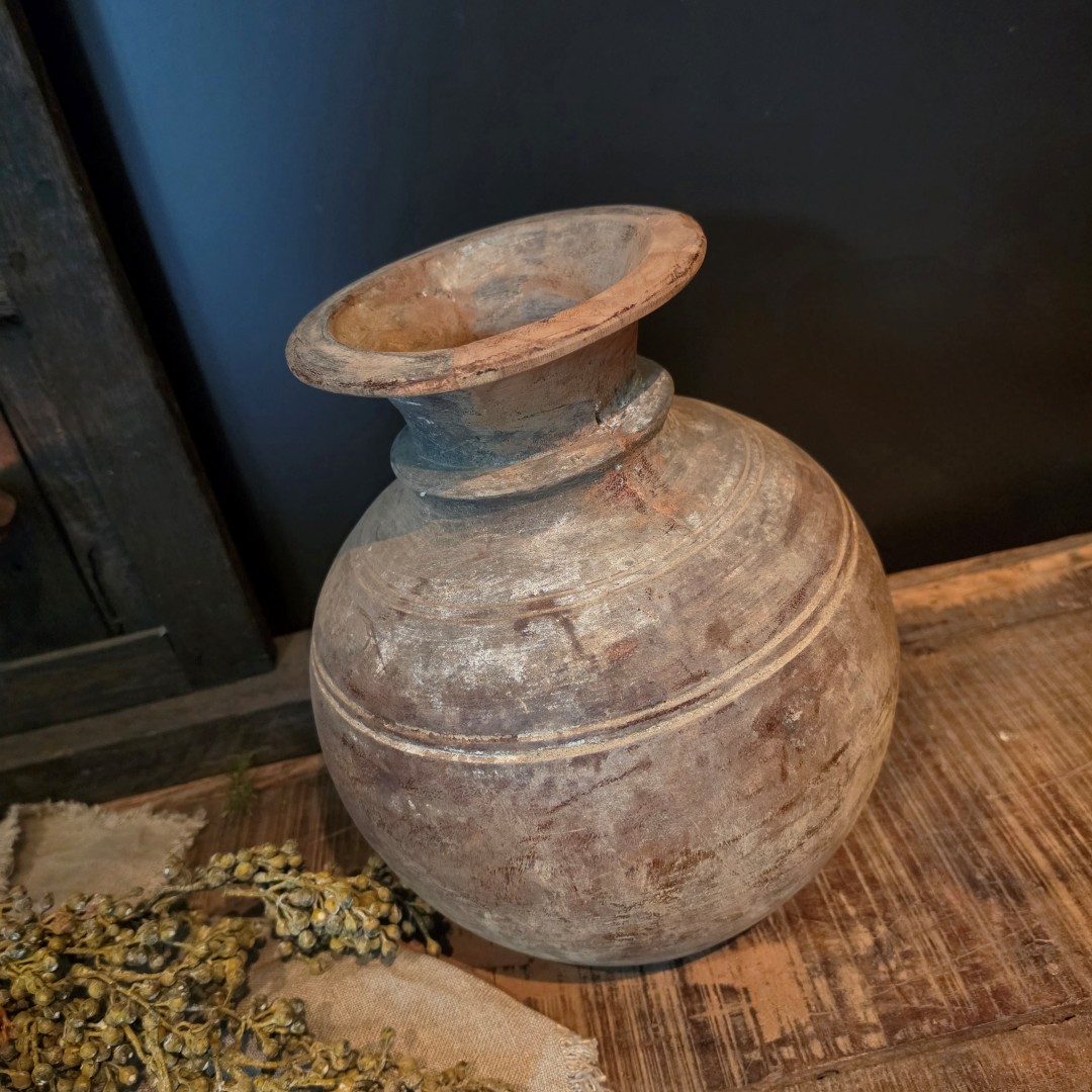 Nepalese kruik/ vaas- Bol || Extra Large - Afbeelding 4