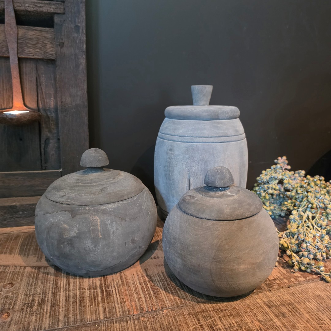 Houten pot met deksel- Sober || 28 cm - Afbeelding 5