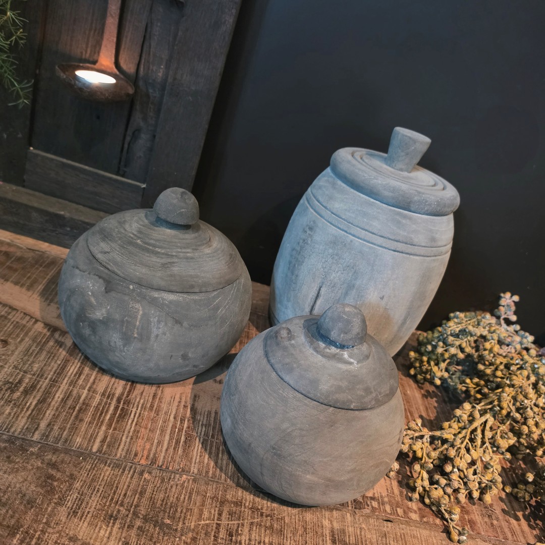 Houten pot met deksel- Sober || 28 cm - Afbeelding 6