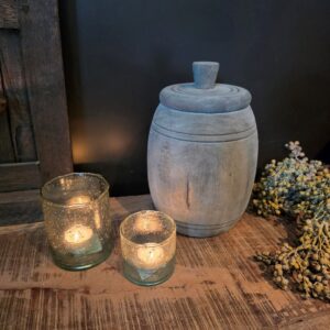 Houten pot met deksel- Sober || 28 cm