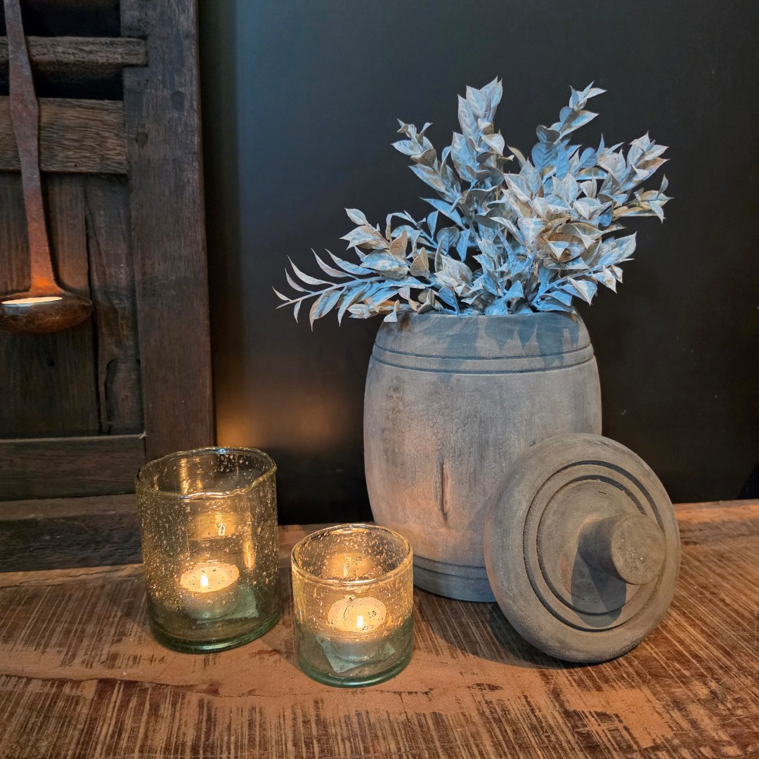 Houten pot met deksel- Sober || 28 cm - Afbeelding 3