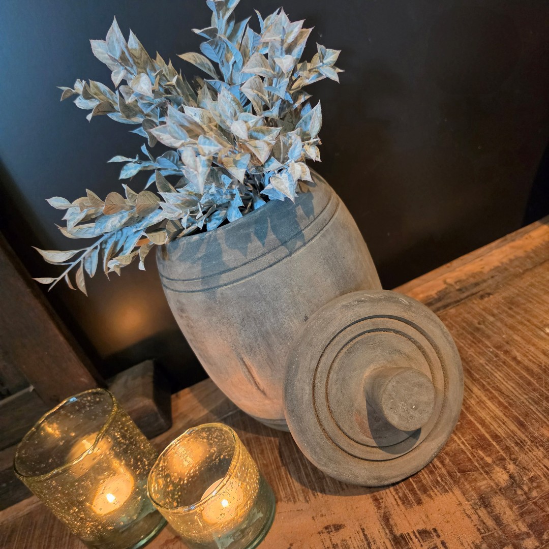 Houten pot met deksel- Sober || 28 cm - Afbeelding 4