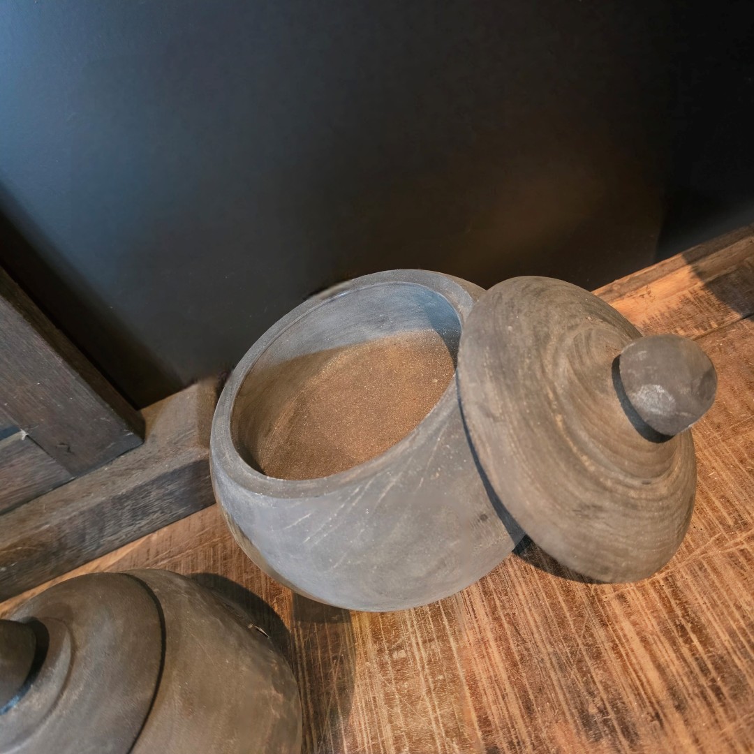 Houten pot met deksel- Sober || Large - Afbeelding 4