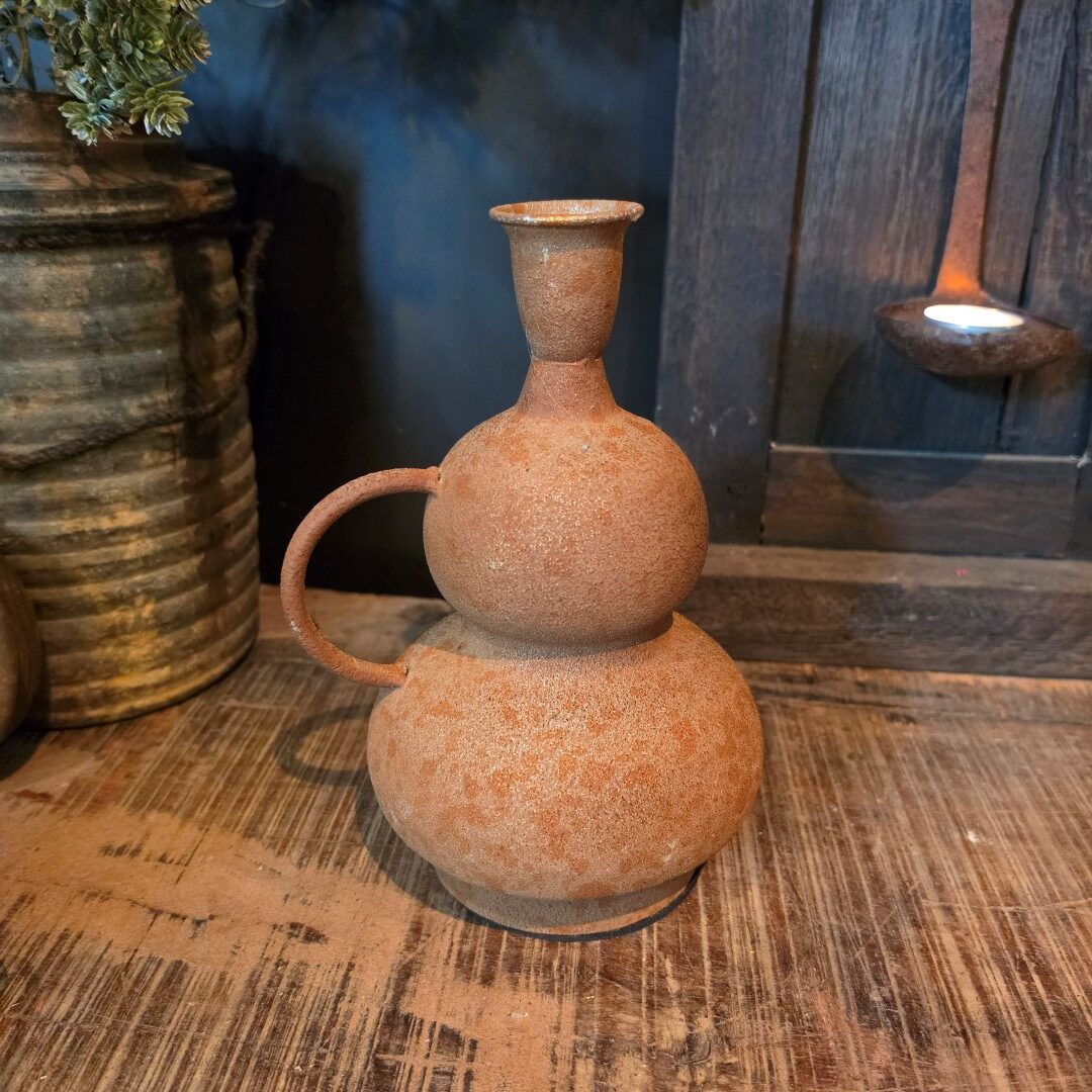 Kandelaar met handvat- Roest - Afbeelding 7