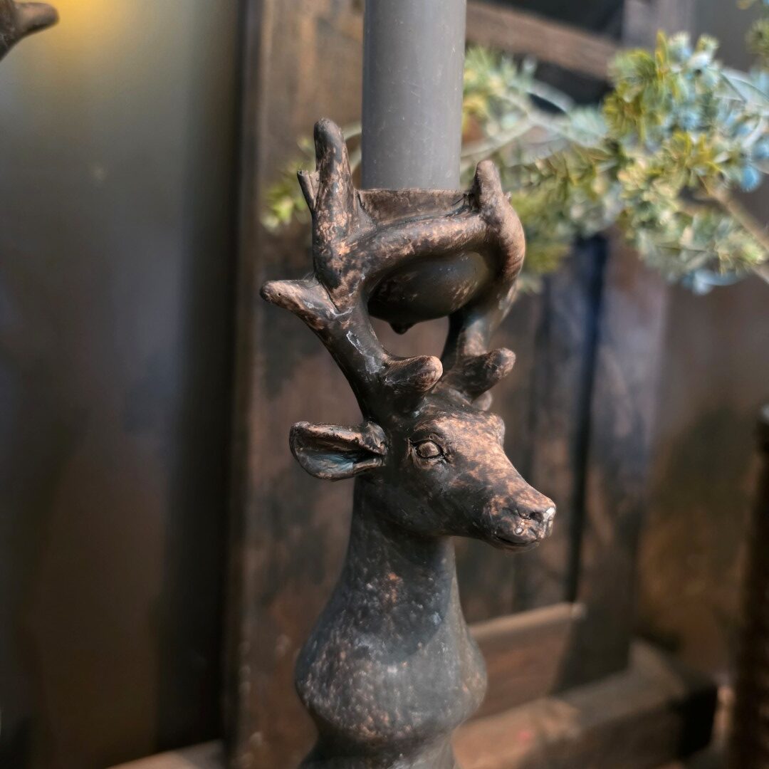 Kandelaar Hert op Voet || 38,5 cm - Afbeelding 6
