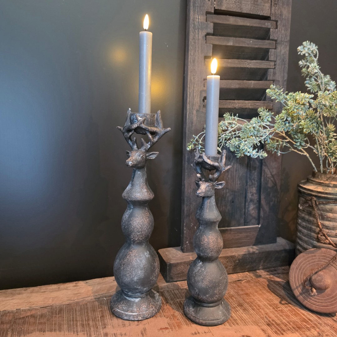 Kandelaar Hert op Voet || 38,5 cm - Afbeelding 4