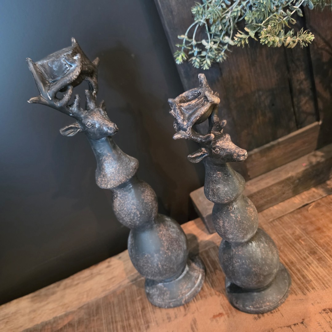 Kandelaar Hert op Voet || 38,5 cm - Afbeelding 5