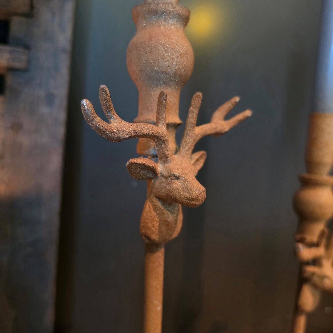 Kandelaar Hert- Roest || 45 cm - Afbeelding 2