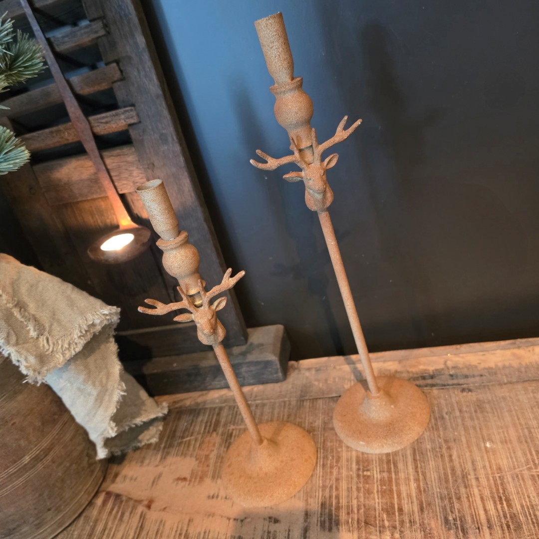 Kandelaar Hert- Roest || 36 cm - Afbeelding 4