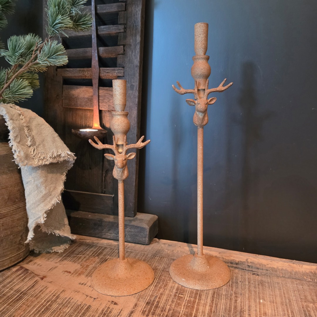 Kandelaar Hert- Roest || 36 cm - Afbeelding 5