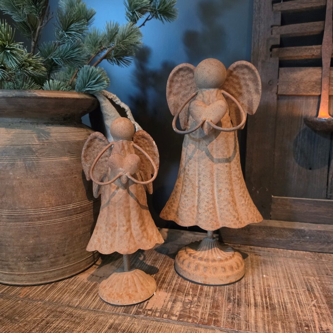 Engel met Hartje- Roest || 26 cm - Afbeelding 2