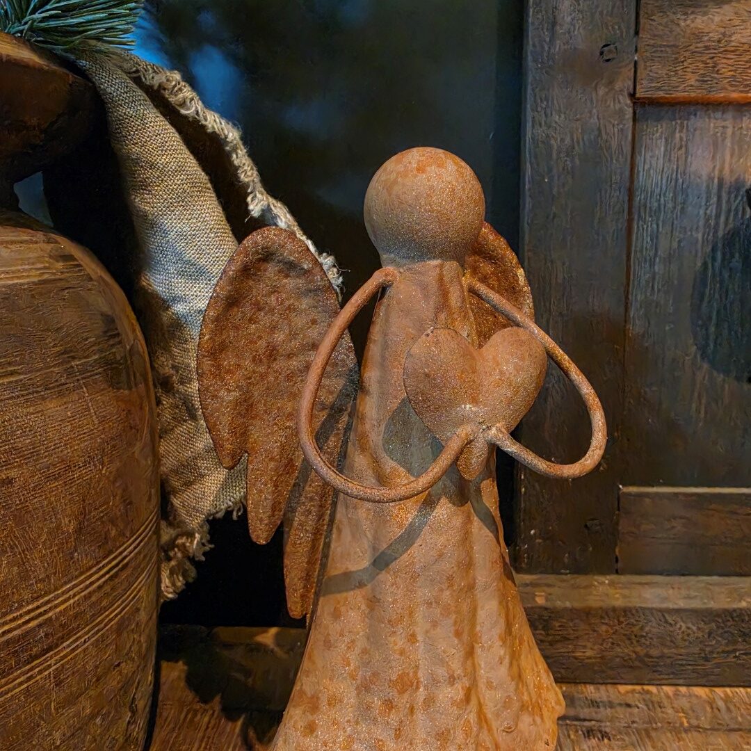 Engel met Hartje- Roest || 26 cm - Afbeelding 8