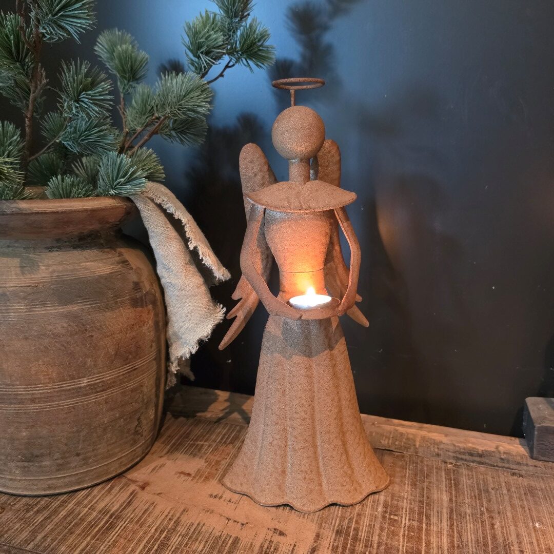 Engel met waxinelichthouder || Medium - Afbeelding 7