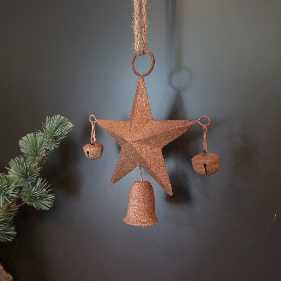Ster hanger met belletjes || 22 cm - Afbeelding 2