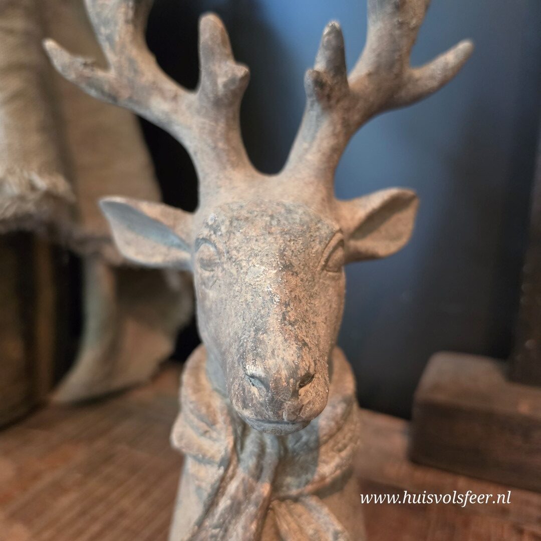 Decoratief Hert met Sjaal- Rustiek || 40 cm - Afbeelding 9