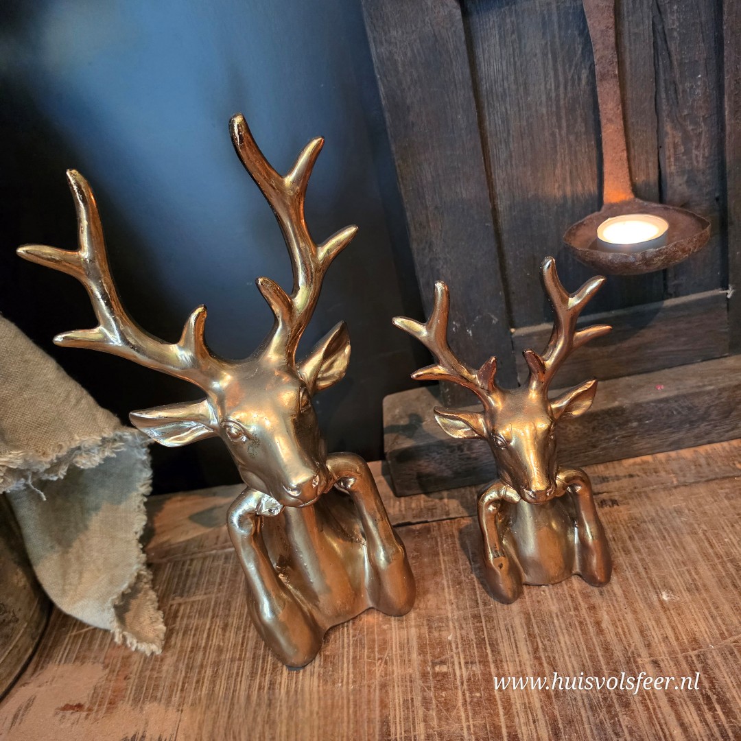 Decoratief Hert- Goud || Small - Afbeelding 2