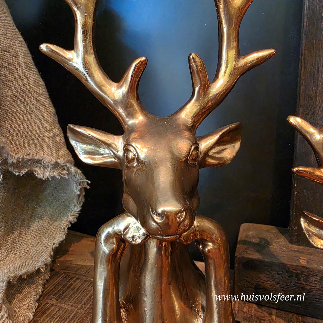 Decoratief Hert- Goud || Large - Afbeelding 3