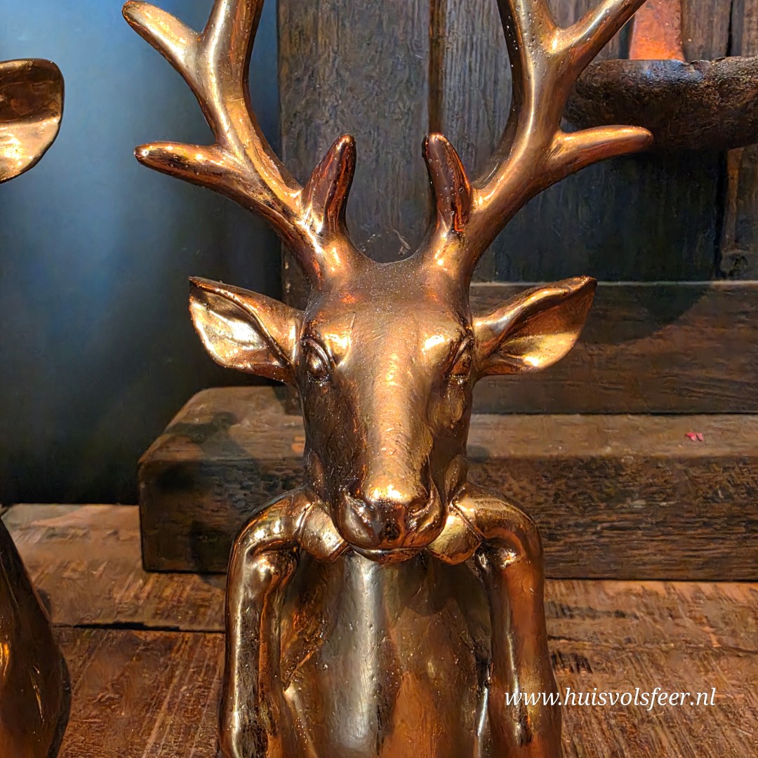 Decoratief Hert- Goud || Small - Afbeelding 3