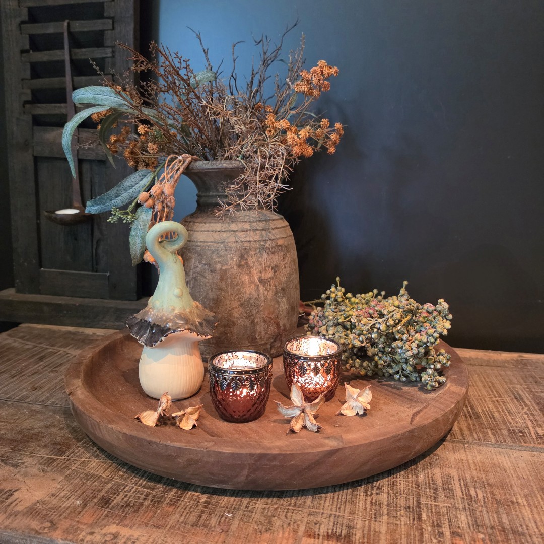 Houten schaal- Teak || 50 cm - Afbeelding 3