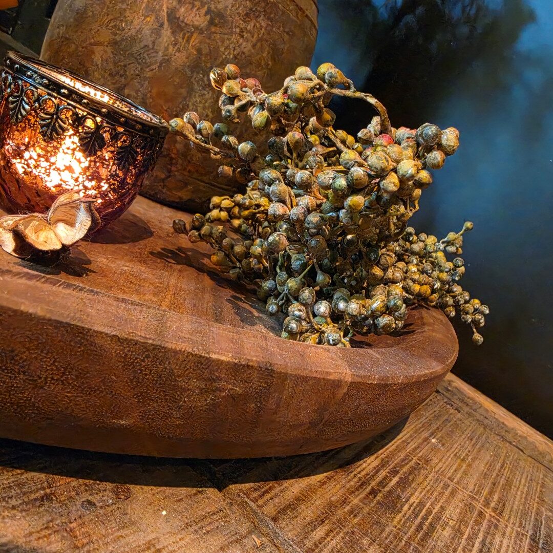 Houten schaal- Teak || 50 cm - Afbeelding 5