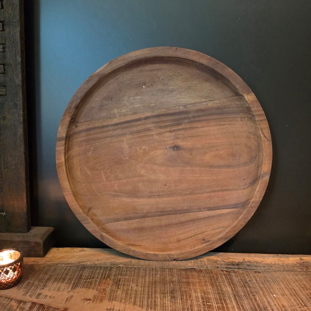 Houten schaal- Teak || 50 cm - Afbeelding 7