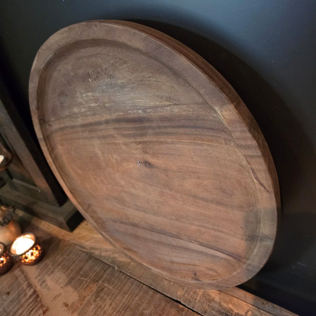 Houten schaal- Teak || 50 cm - Afbeelding 8