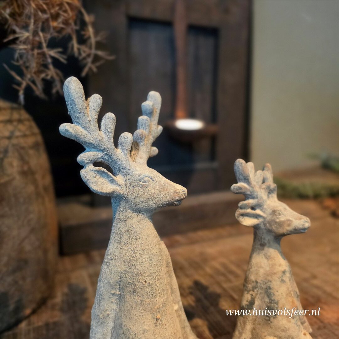 Zittend Hertje- Rustiek || 30 cm - Afbeelding 6